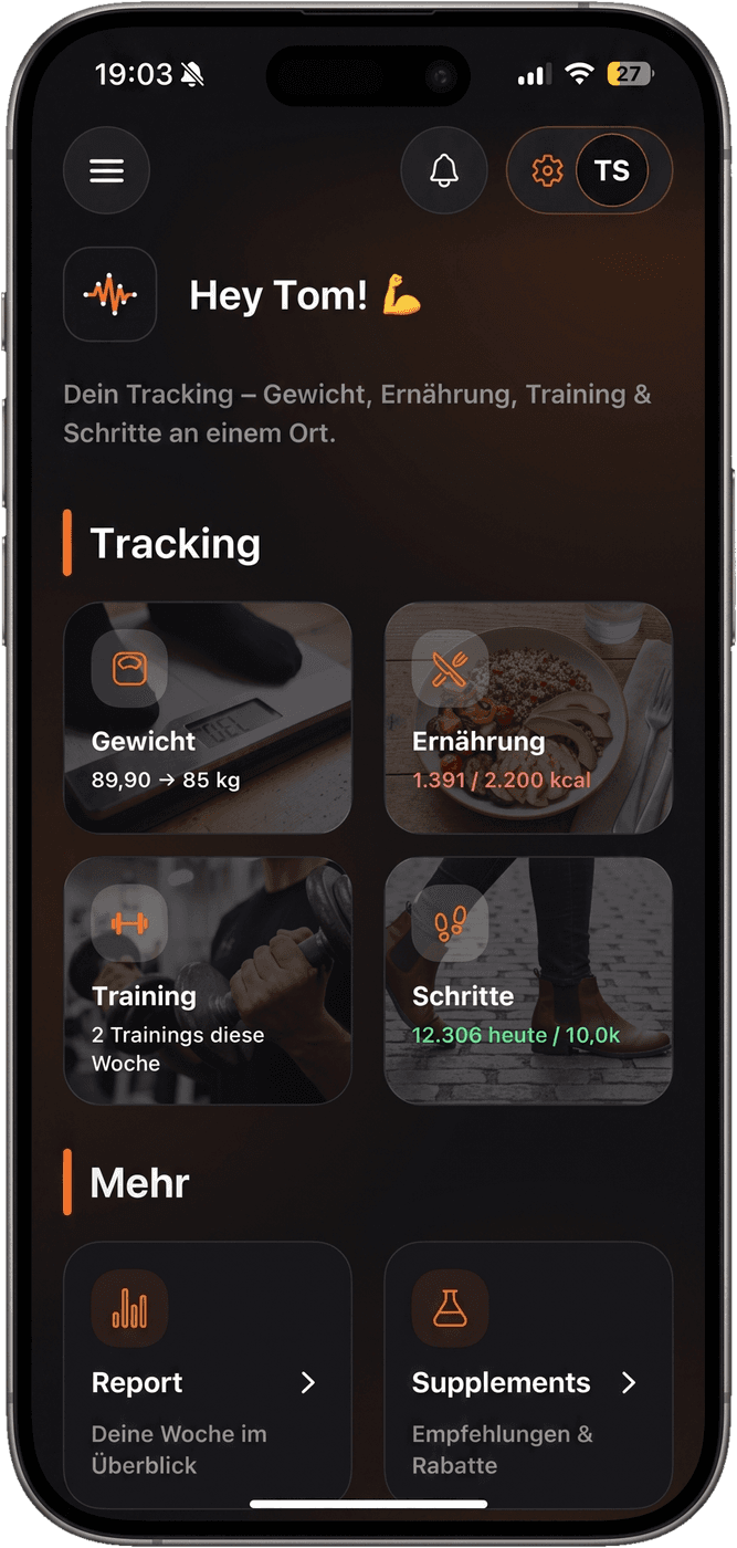 FITCOSI Athleten-App auf dem iPhone