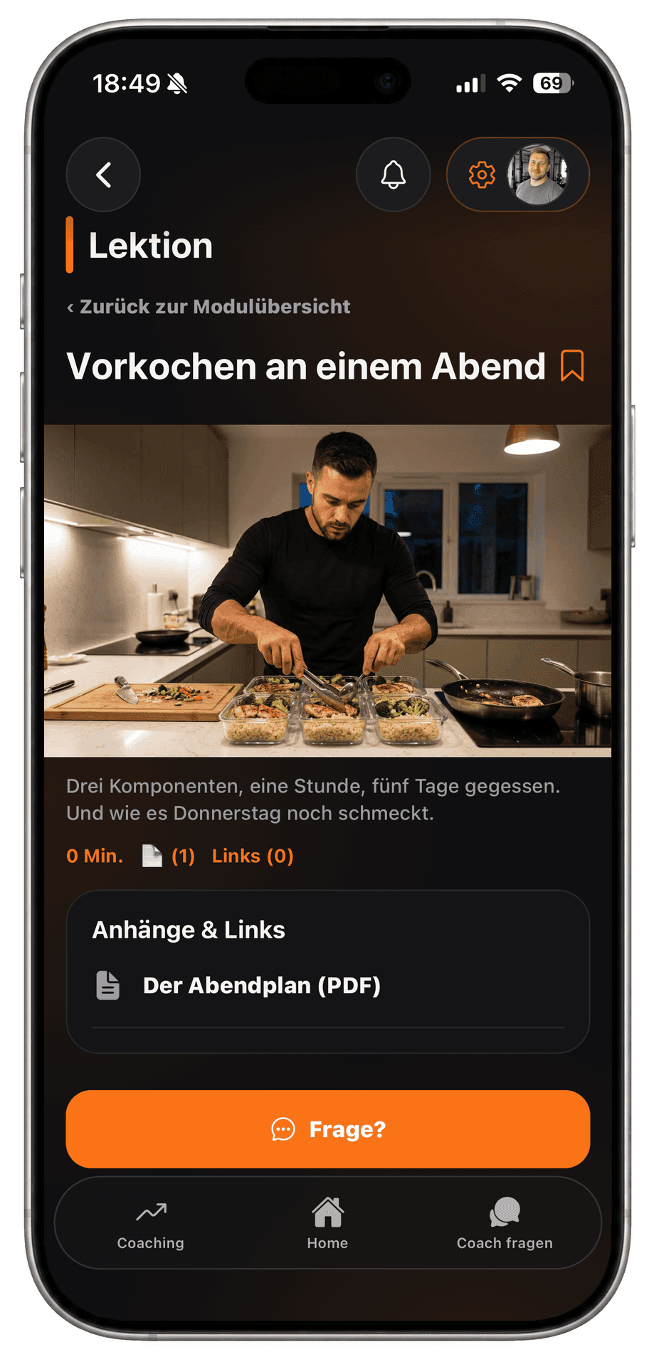 Guide Vorkochen an einem Abend mit zwei angehängten Dokumenten